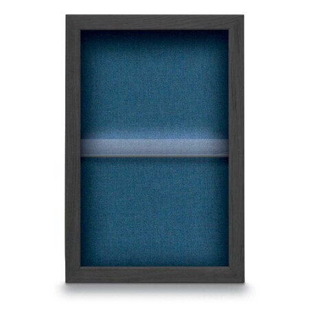 United Visual Products Indoor Enclosed Combo Board, 48"x36", Black Frame/Burgundy & Cobalt UVCB4836B-BURGUN-COBACC